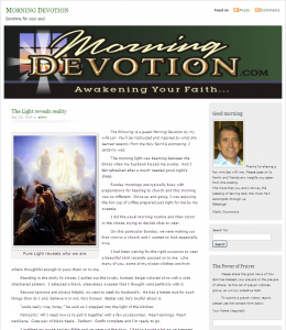 Morning Devotion web page
